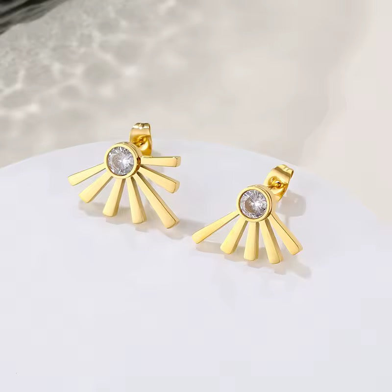 Zircon Star Earrings