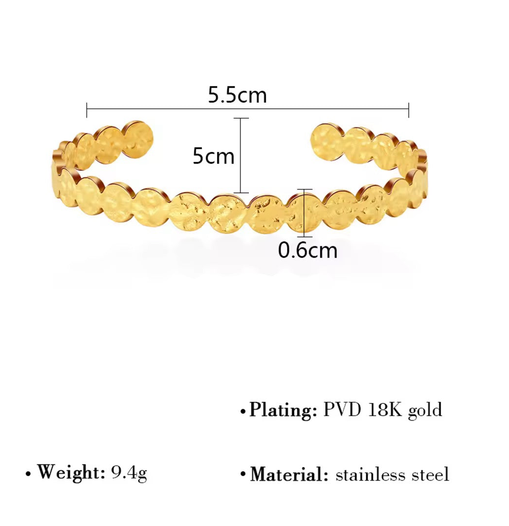 Hammered Dots Bangle