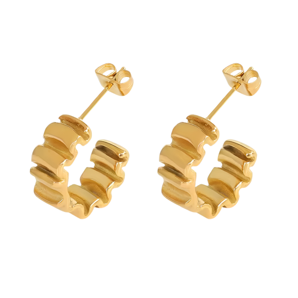 Wave Hoop Earrings