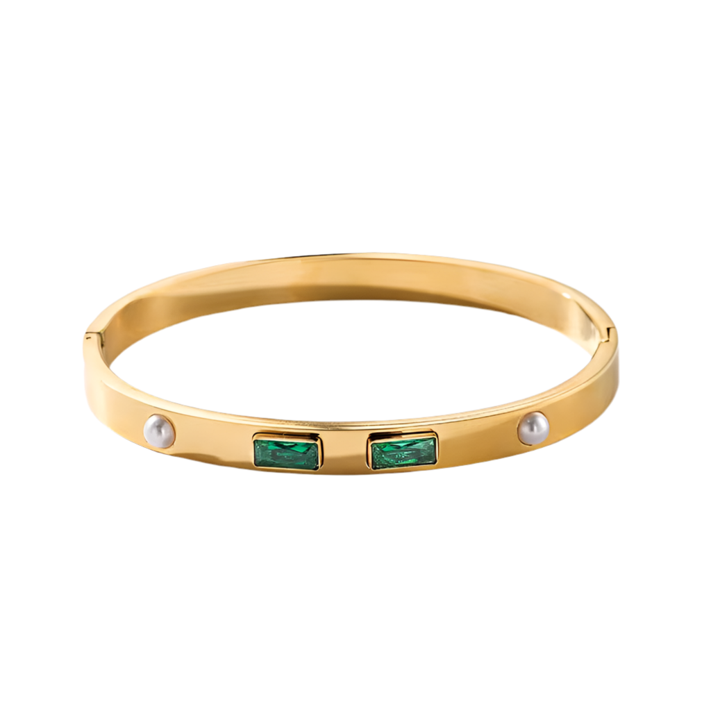 Green stoned bangle