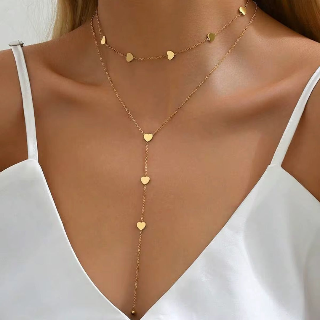 Luna Heart Lariat Necklace