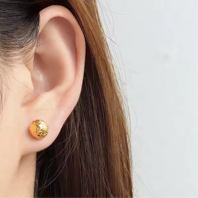 Hammered Sphere Earrings