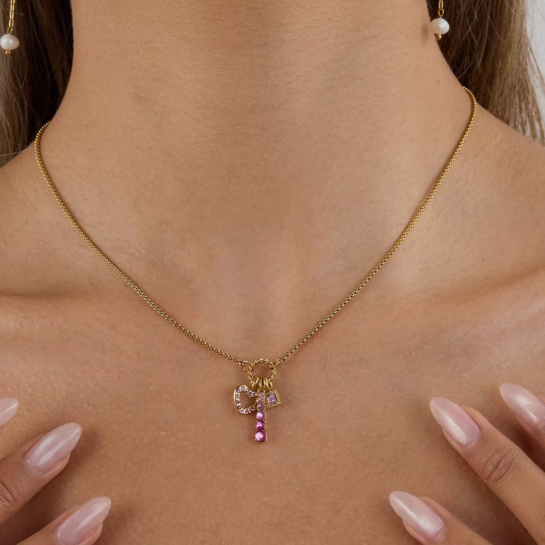 Rosé Charm Necklace