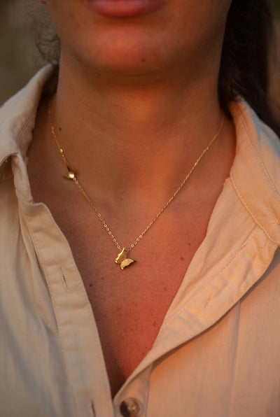Velour Wings Necklace