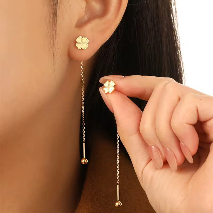 Lucky Clover Drop Earrings