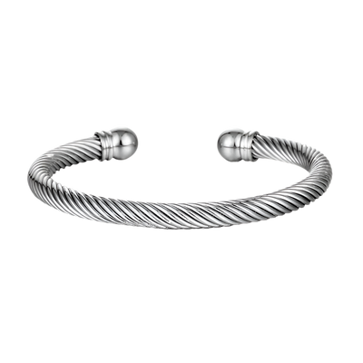 Twisted Silver Bangle