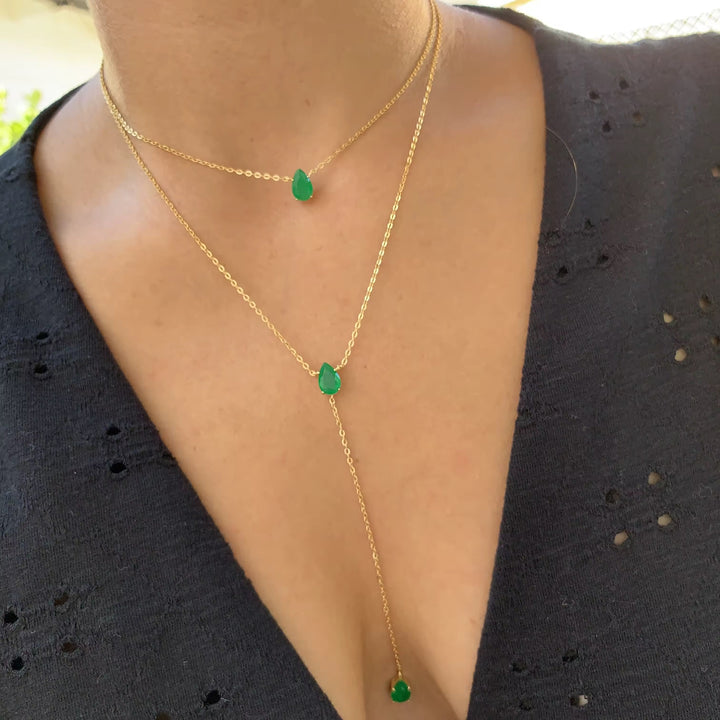 Emerald Cascade Necklace