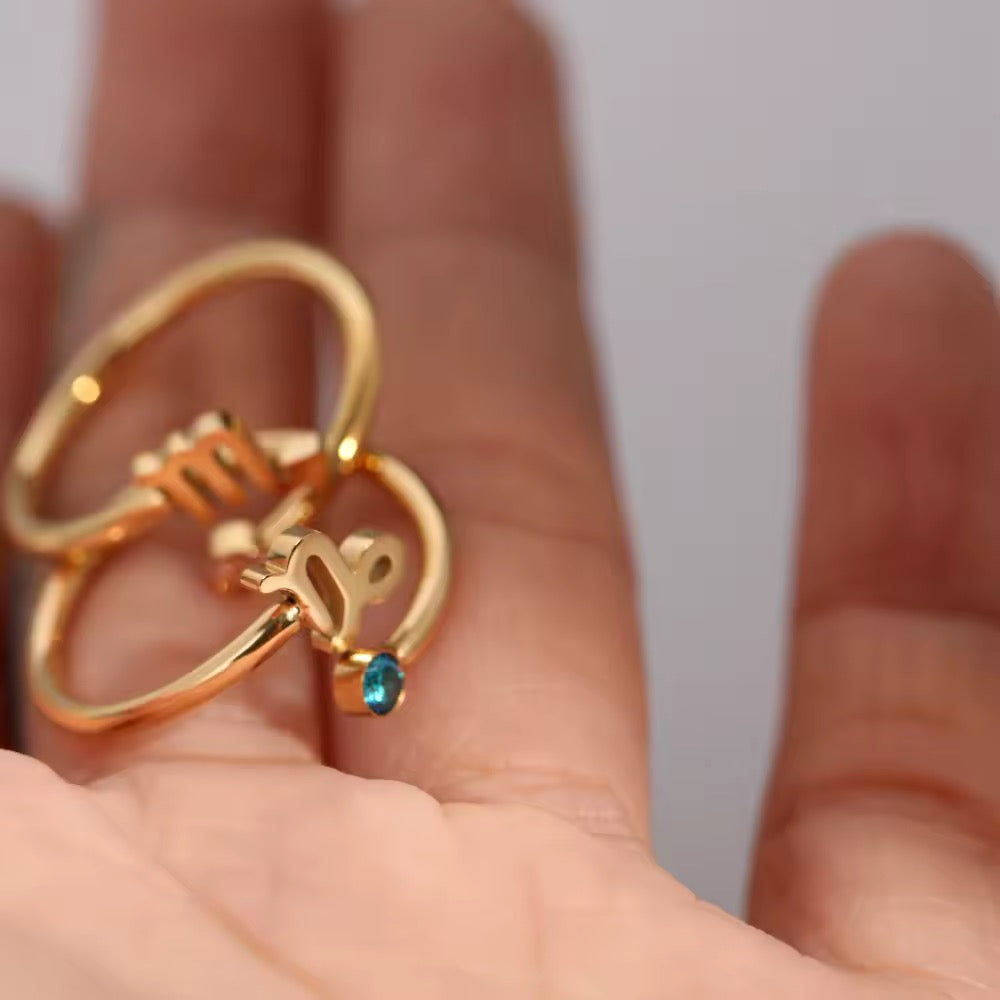 Capricorn Mountain Crown Ring