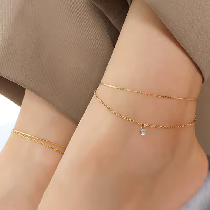 Double Layered Zironica Anklet