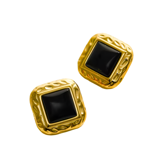 Majestic Black Mirror Earrings