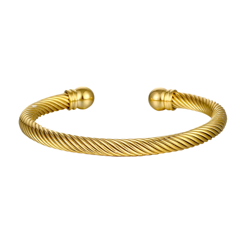 Twisted Golden Bangle