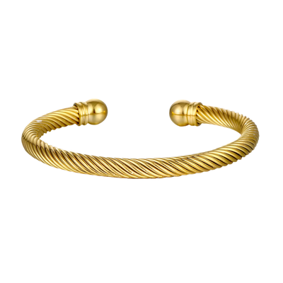 Twisted Golden Bangle