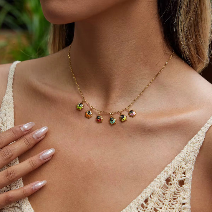 Lucky Ladybug Charm Necklace