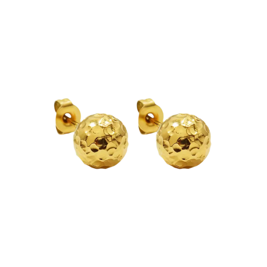 Hammered Sphere Earrings