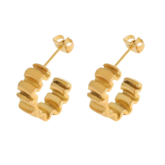 Wave Hoop Earrings