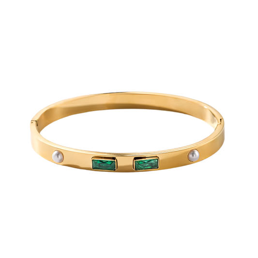 Green stoned bangle