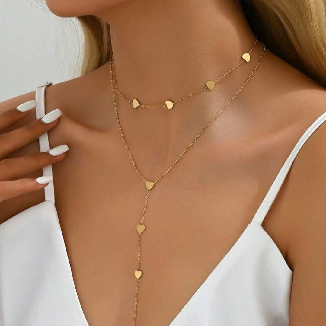 Luna Heart Lariat Necklace