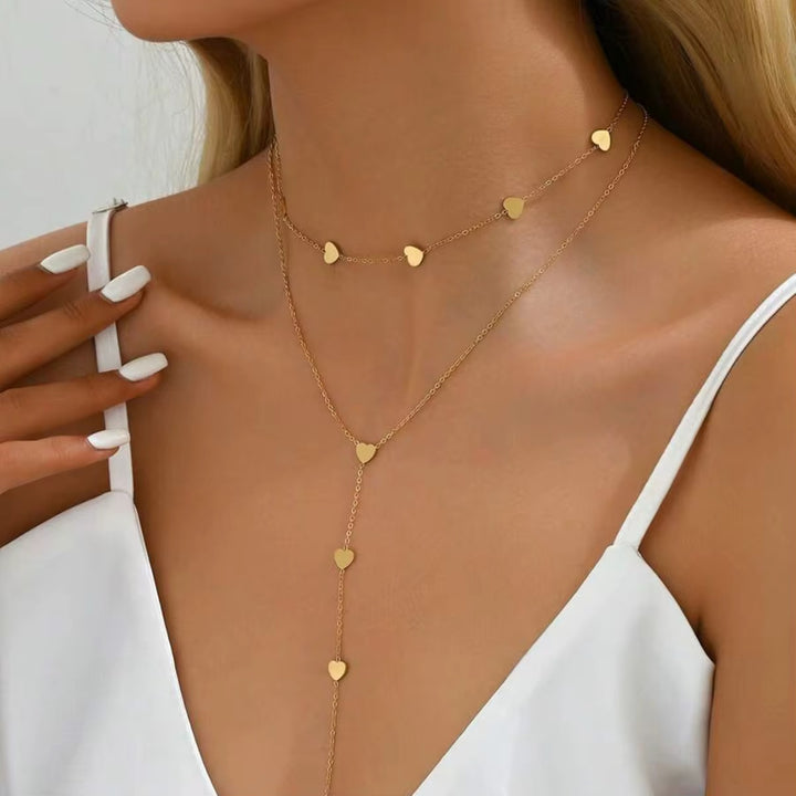 Luna Heart Lariat Necklace