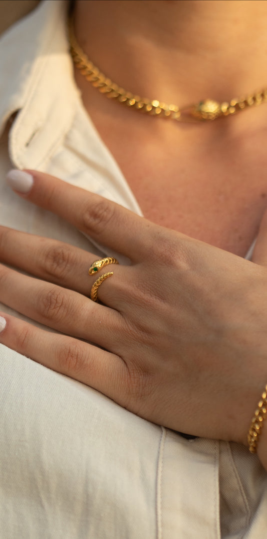 Emerald Coil Ring