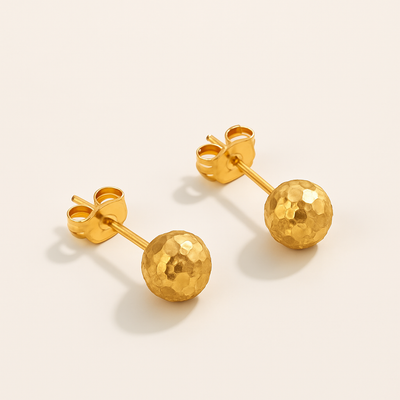 Hammered Sphere Earrings