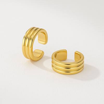 Triple Hoop Ear Cuffs
