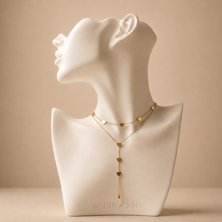 Luna Heart Lariat Necklace