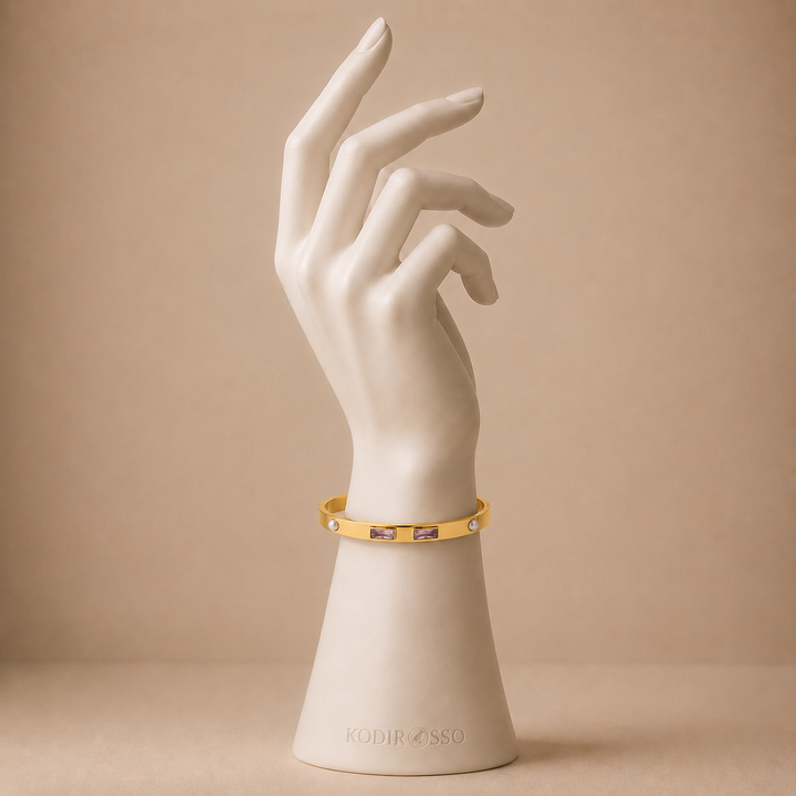 Purple Stoned Bangle