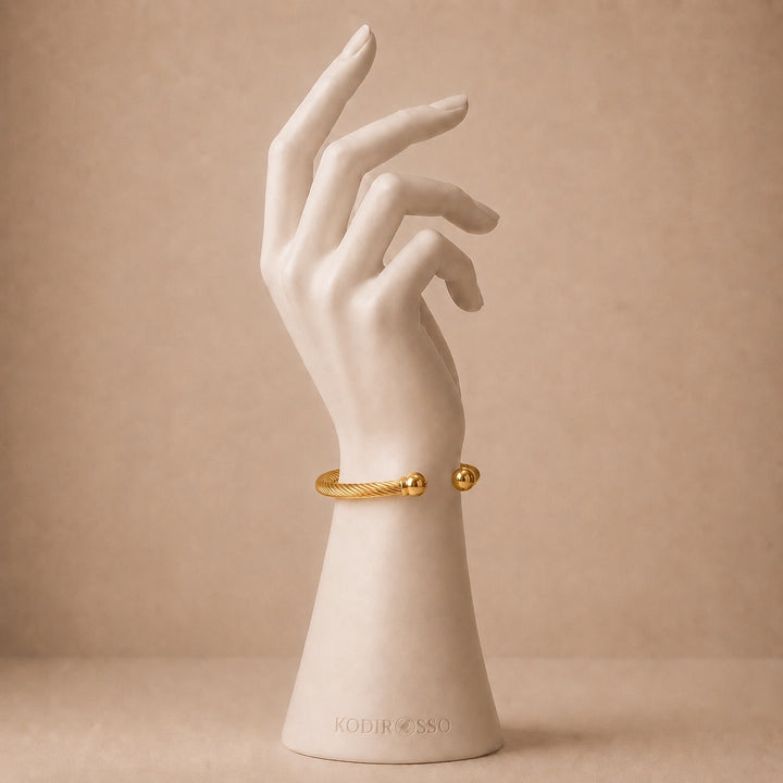 Twisted Golden Bangle