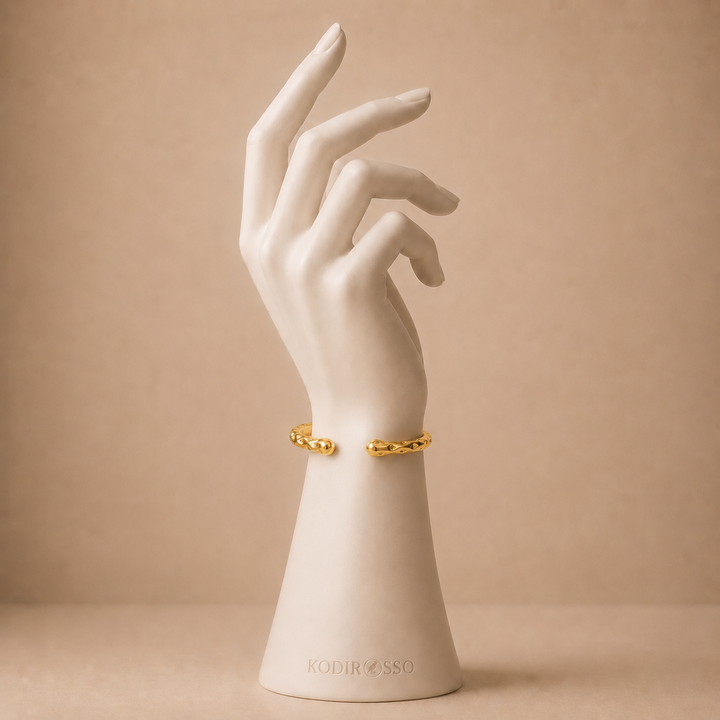 Hammered Golden Bangle
