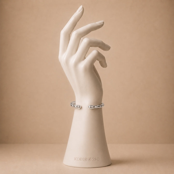 Hammered Silver Bangle