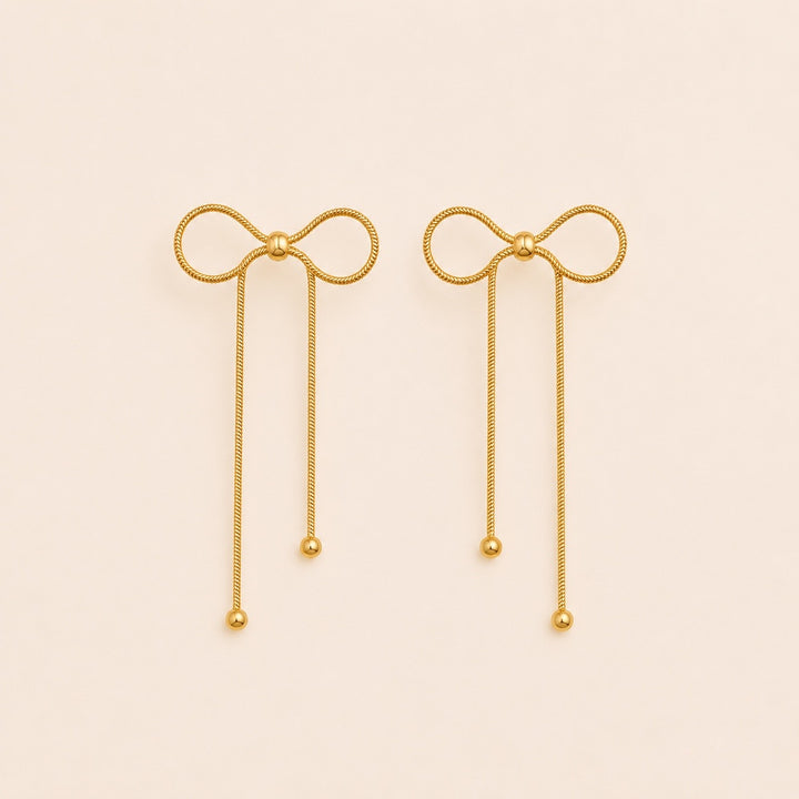 Luna Bow Drop Earrings
