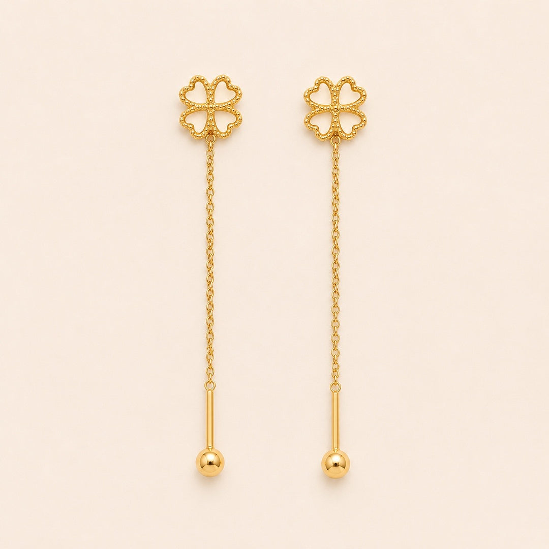 Lucky Clover Drop Earrings
