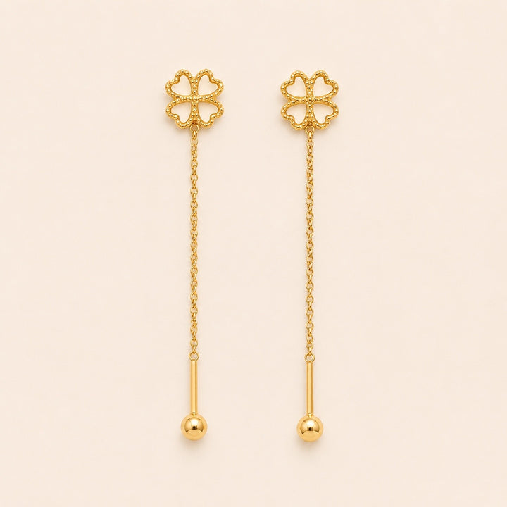 Lucky Clover Drop Earrings