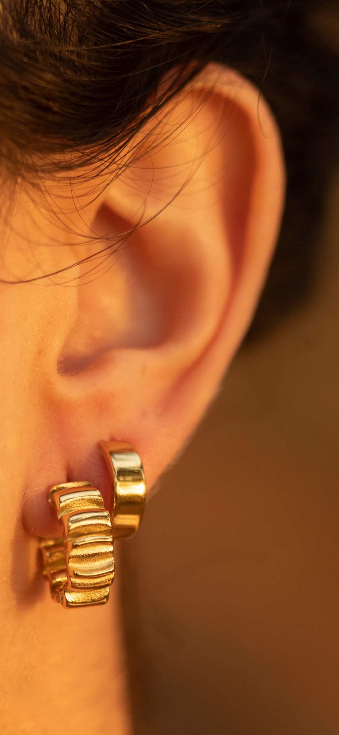 Wave Hoop Earrings